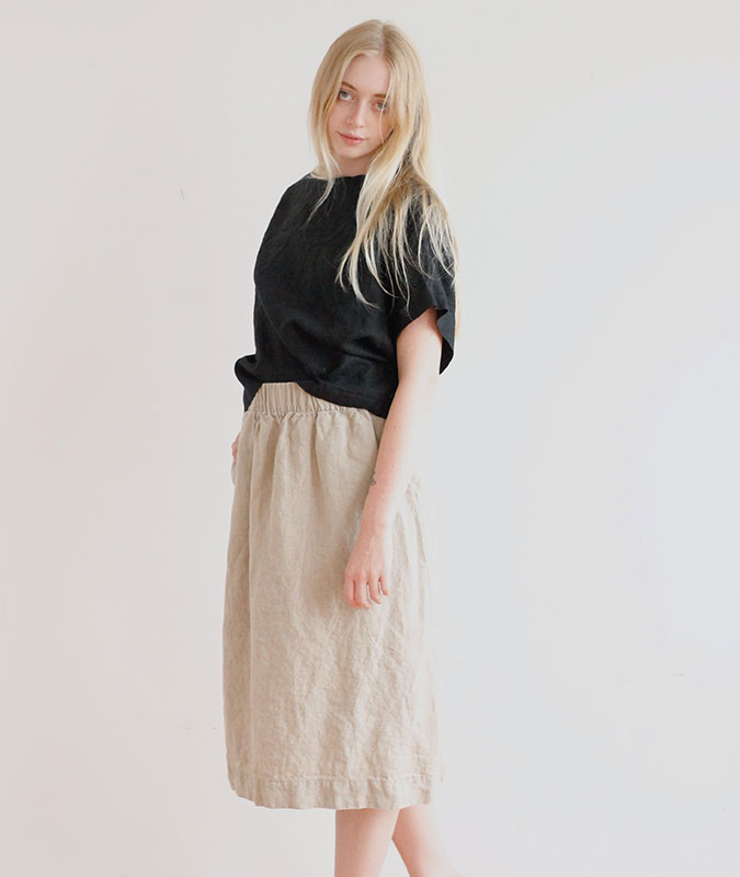 made in the usa natural linen top